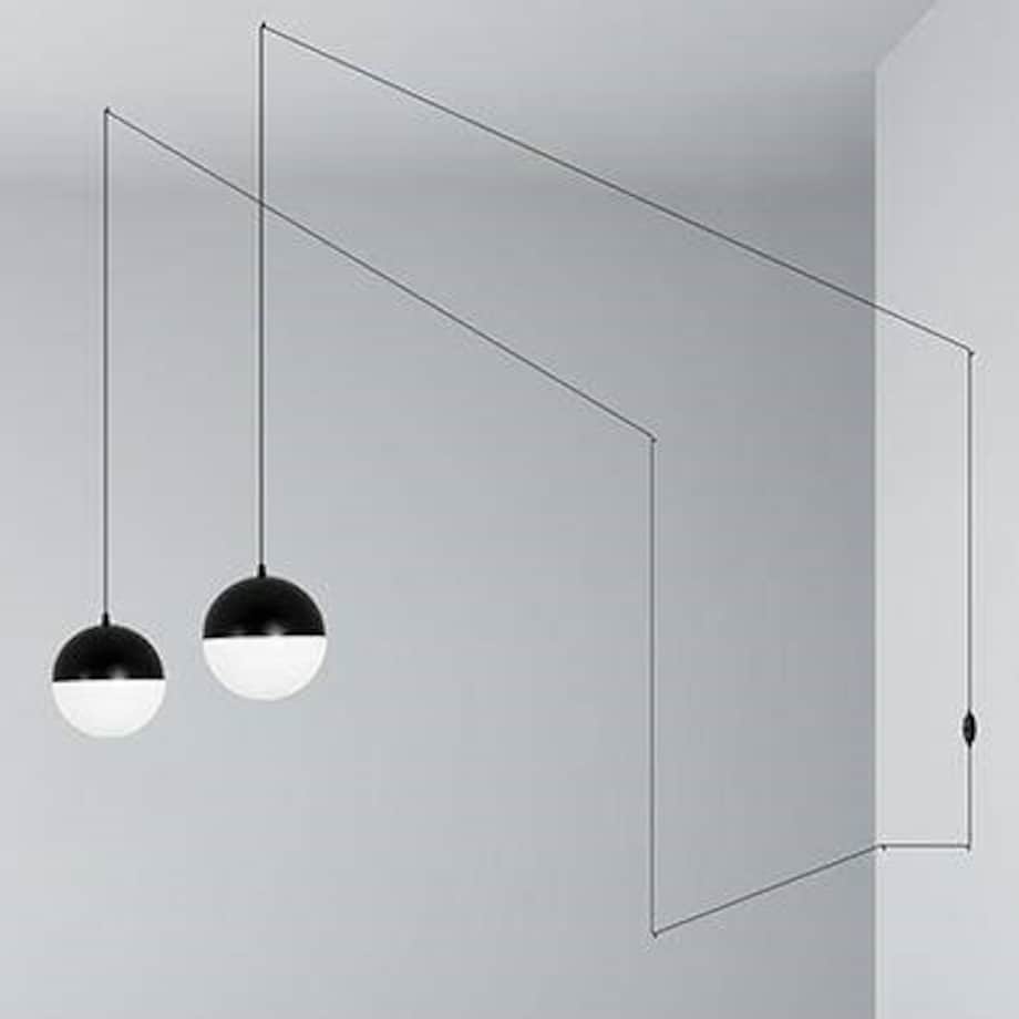 Lampa wisząca ścienna Bowl Duo MSE010100152 czarna biała