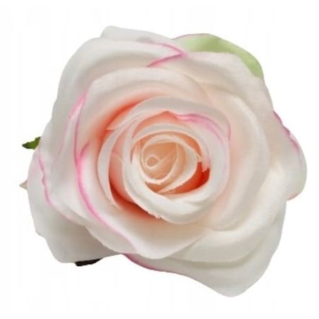 SZTUCZNE KWIATY DO BUKIETU wiązanki stroika RÓŻA biało różowa 6 szt ładna