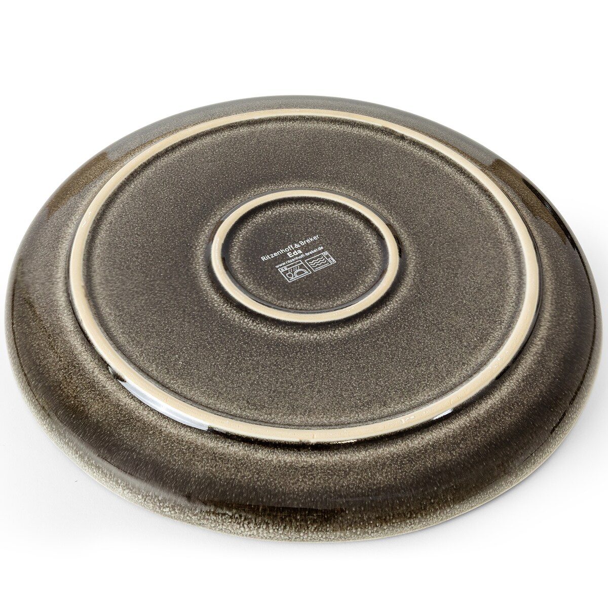 EDA Talerz obiadowy 6 szt., brązowy/szary/beżowy