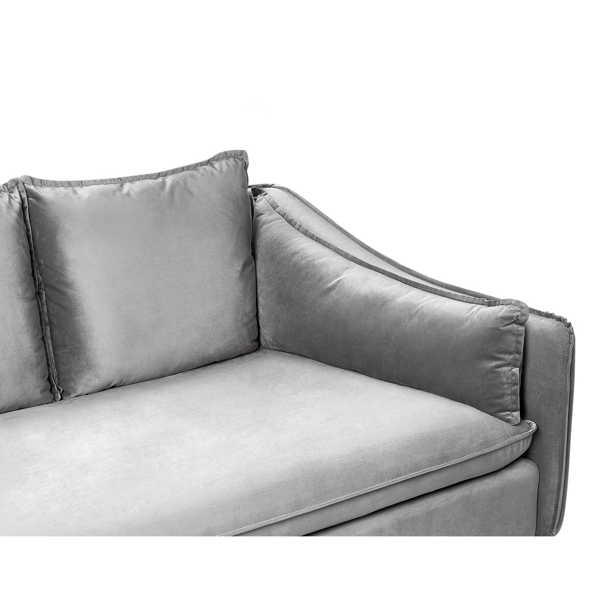 Sofa welurowa jasnoszara AURE