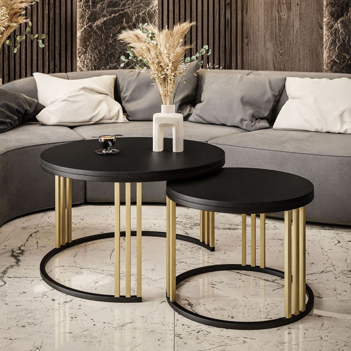 Stolik kawowy 2w1 LORI MIX czarny mat