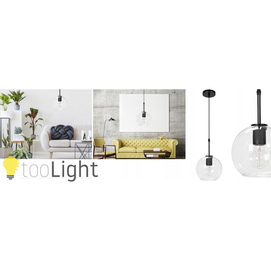 Lampa Wisząca Szklana Kula Nowoczesna Szkło