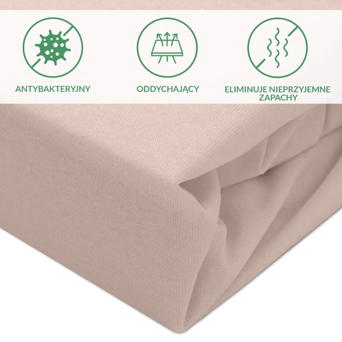 Prześcieradło ochronne wodoodporne z gumką 2w1, rozmiar 60x120 SMARTCEL kolor beż