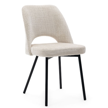 Krzesło tapicerowane MILO jasny beż do salonu jadalni kuchni
