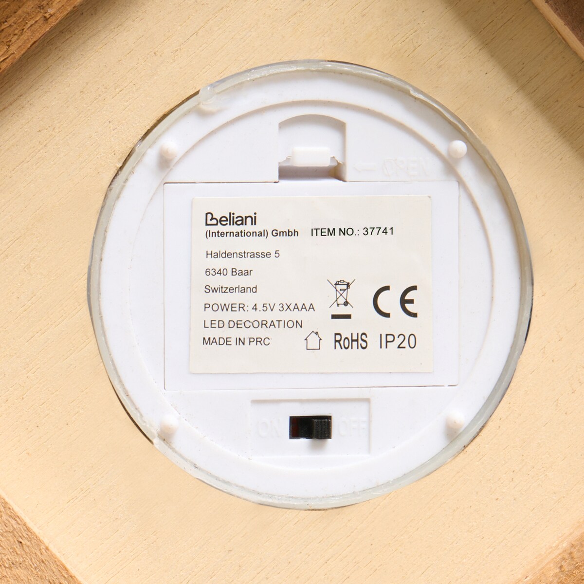 Dekoracja świąteczna LED PETRUMA 40 cm Jasnobrązowy