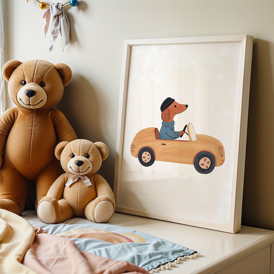 plakat jamnik kierowca 70x100