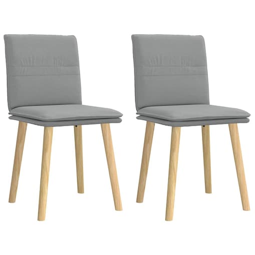 vidaXL Krzesła stołowe, 2 szt., jasnoszare, obite tkaniną