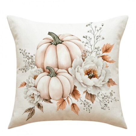 Poszewka na poduszkę 45x45cm piękny druk jesień, dynie - POD239