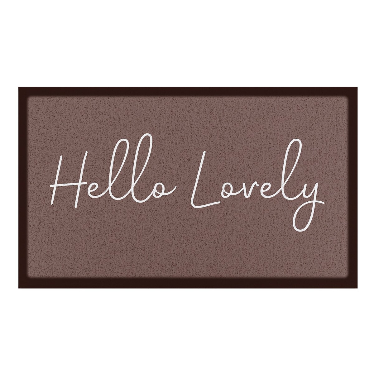Wycieraczka Hello Lovely w kolorze czekoladowego brązu (70 x 40 cm)