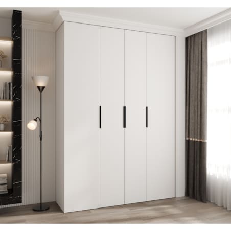 Szafa czterodrzwiowa Como 4 170 gł.40 biały+czarny