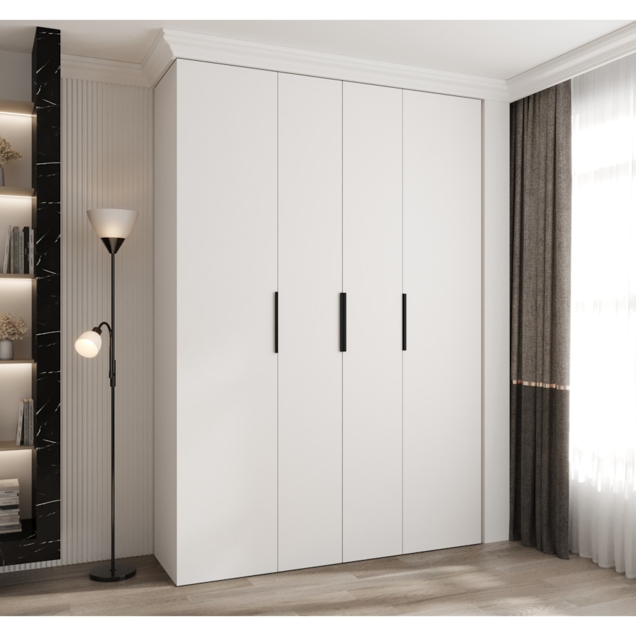 Szafa czterodrzwiowa Como 4 170 gł.40 biały+czarny