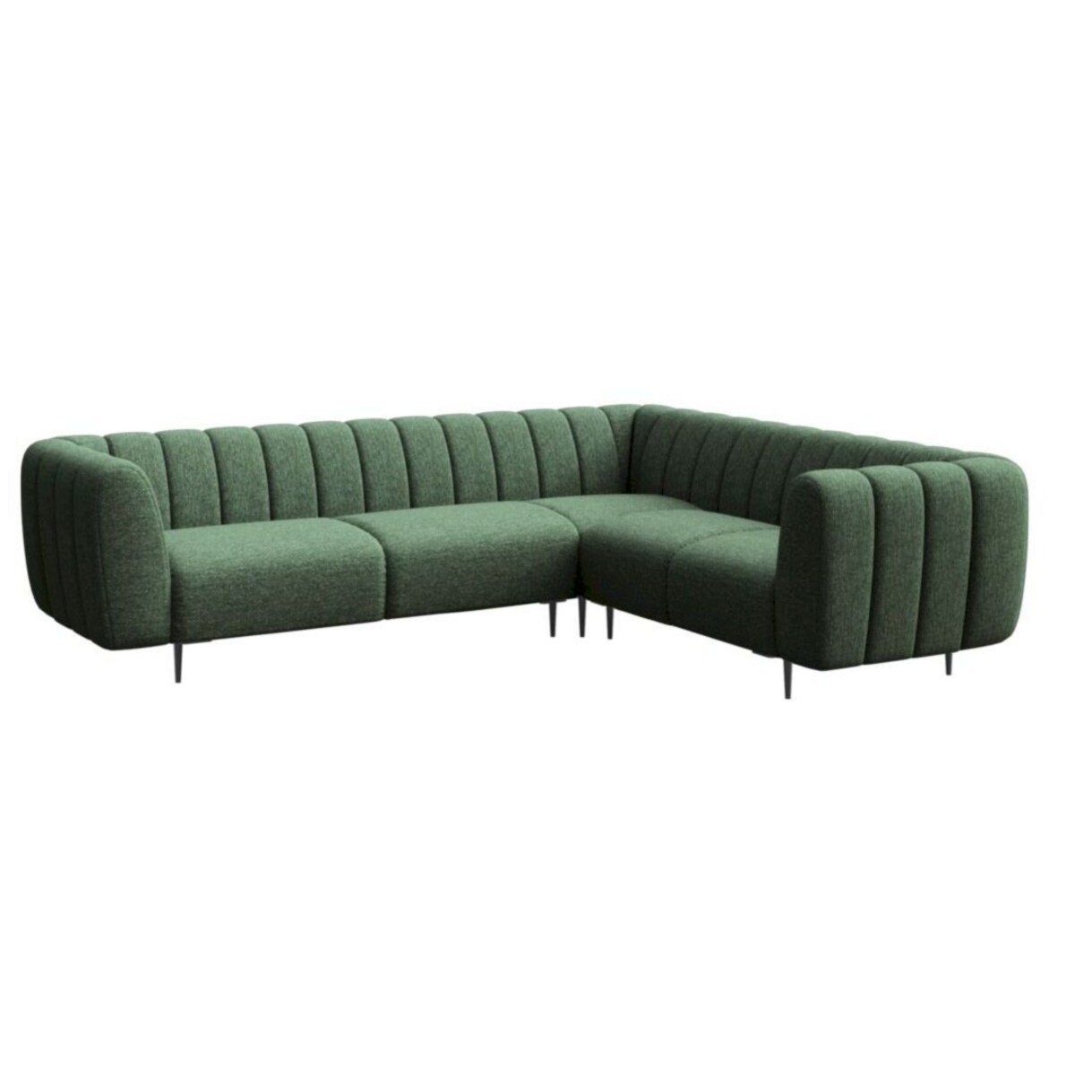 Shel Sofa narożna - ciemnozielona
