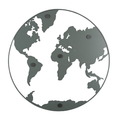 Tablica magnetyczna okrągła Mapa Świata Ø 50 cm szara