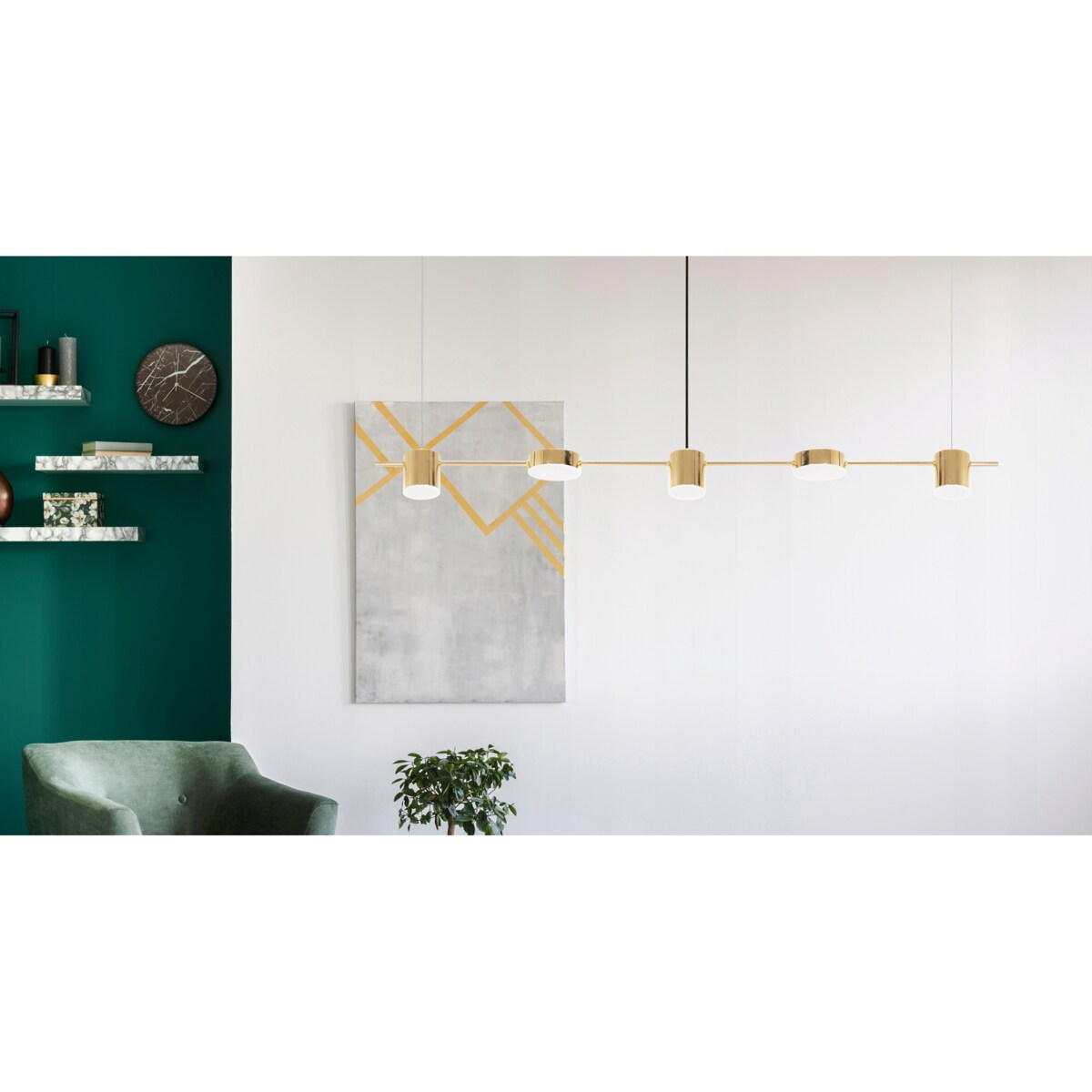 Lampa Sufitowa Led Nowoczesna Złota Gold Metalowa