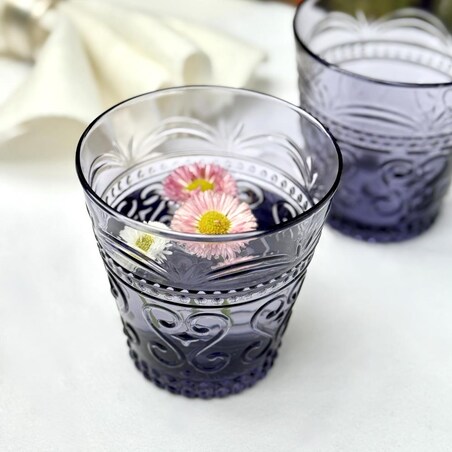 VILLA ITALIA Szklanka ametystowa 250 ml 9 cm FIORINO
