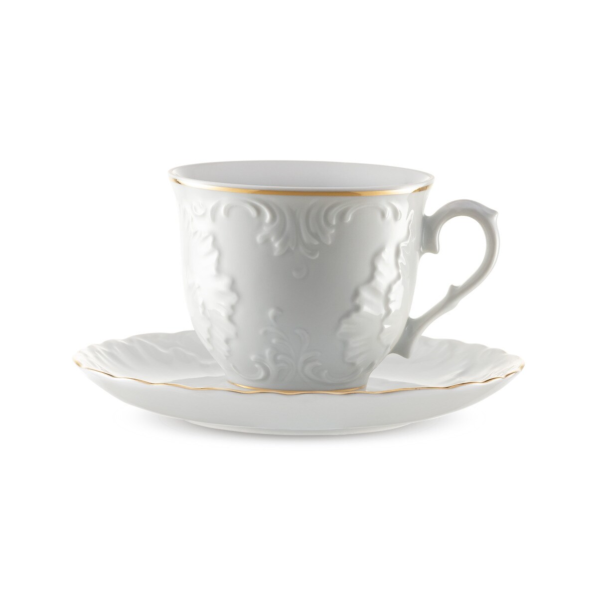 Filiżanka 250 ml ze spodkiem Rococo Złota Linia 3604