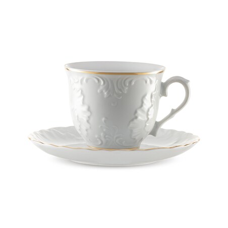 Filiżanka 250 ml ze spodkiem Rococo Złota Linia 3604