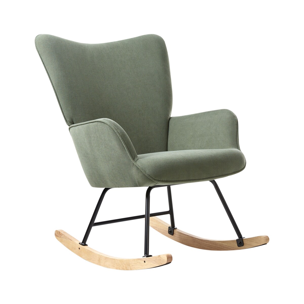 Fotel bujany ARSET Sztruks Ciemnozielony