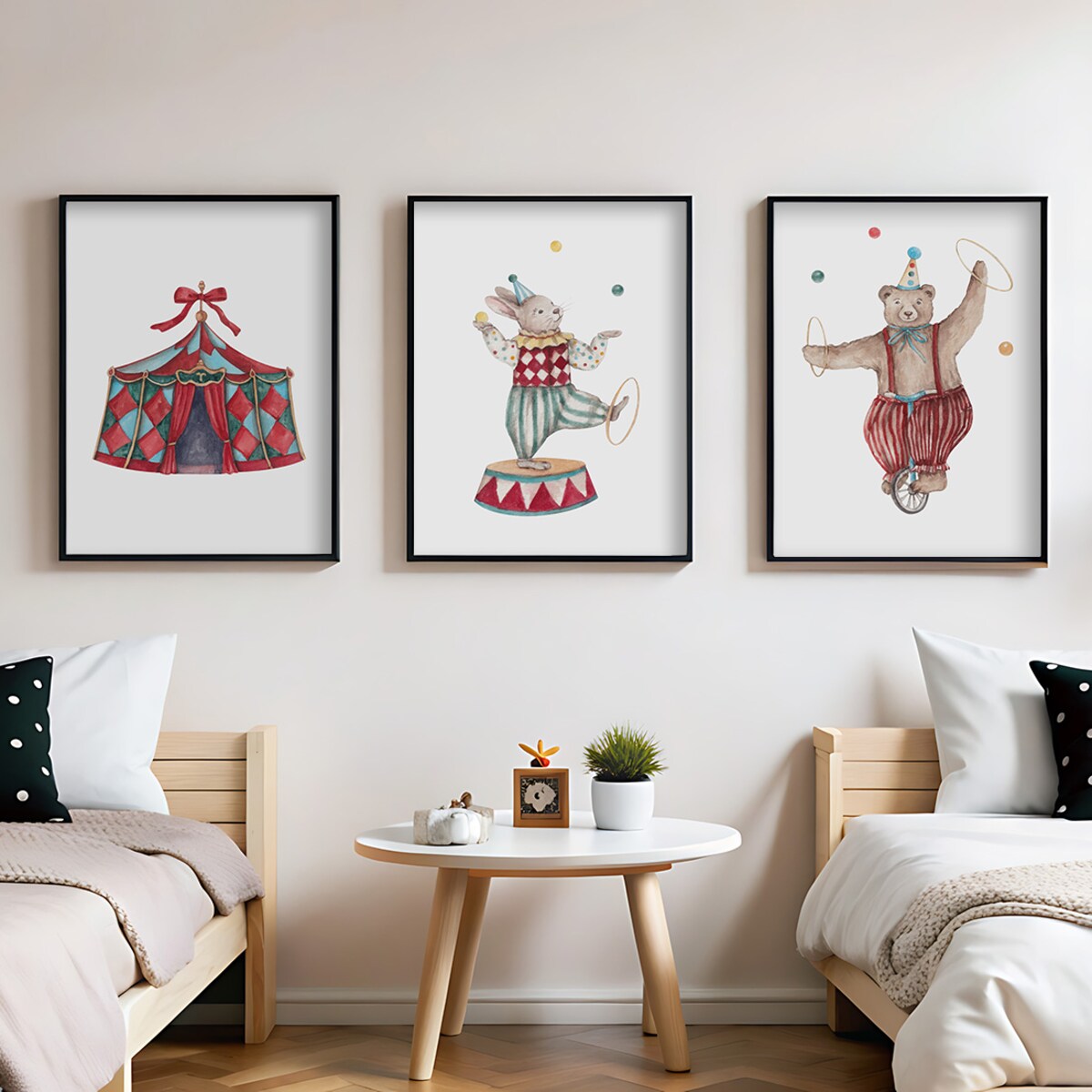 3 x plakat dla dzieci | zestaw cyrk 20x30