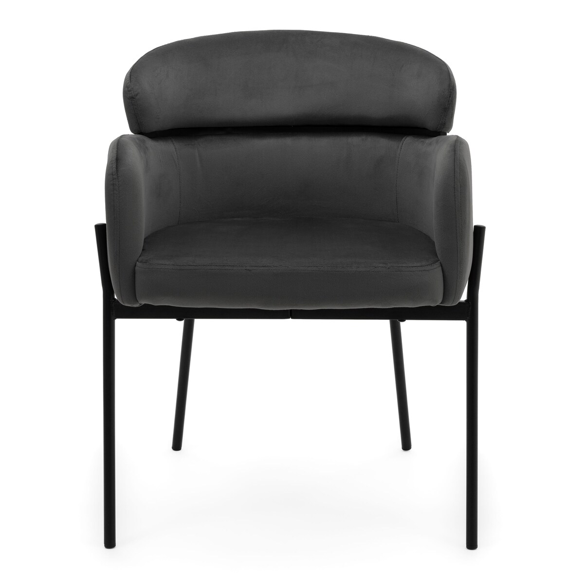 Krzesło tapicerowane welurowe do salonu BOLZANO szare