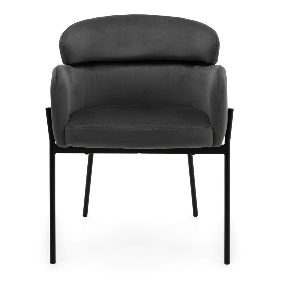 Krzesło tapicerowane welurowe do salonu BOLZANO szare