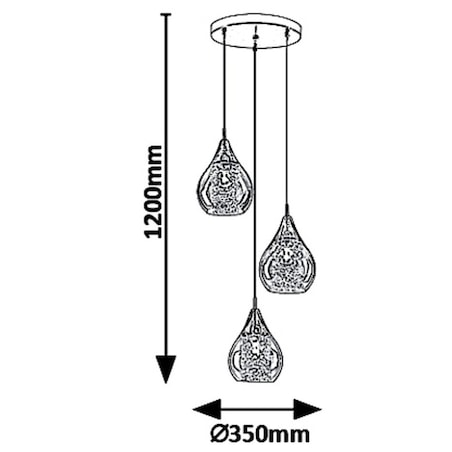 Glamour LAMPA wisząca CASSANDRA 6659 Rabalux szklany zwis kaskada bursztynowa