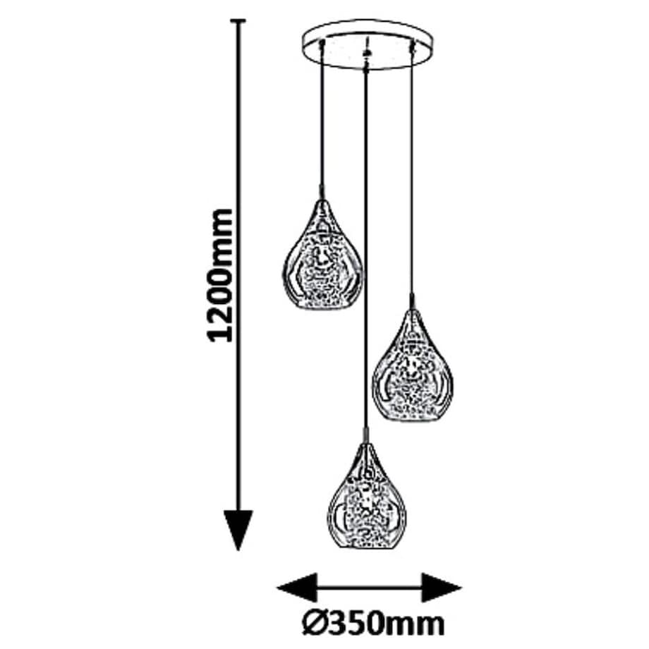 Glamour LAMPA wisząca CASSANDRA 6659 Rabalux szklany zwis kaskada bursztynowa