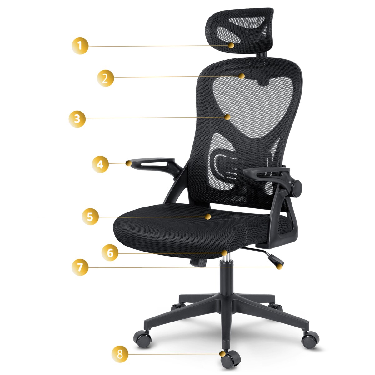 Fotel biurowy regulowany obrotowy mikrosiatka Sofotel