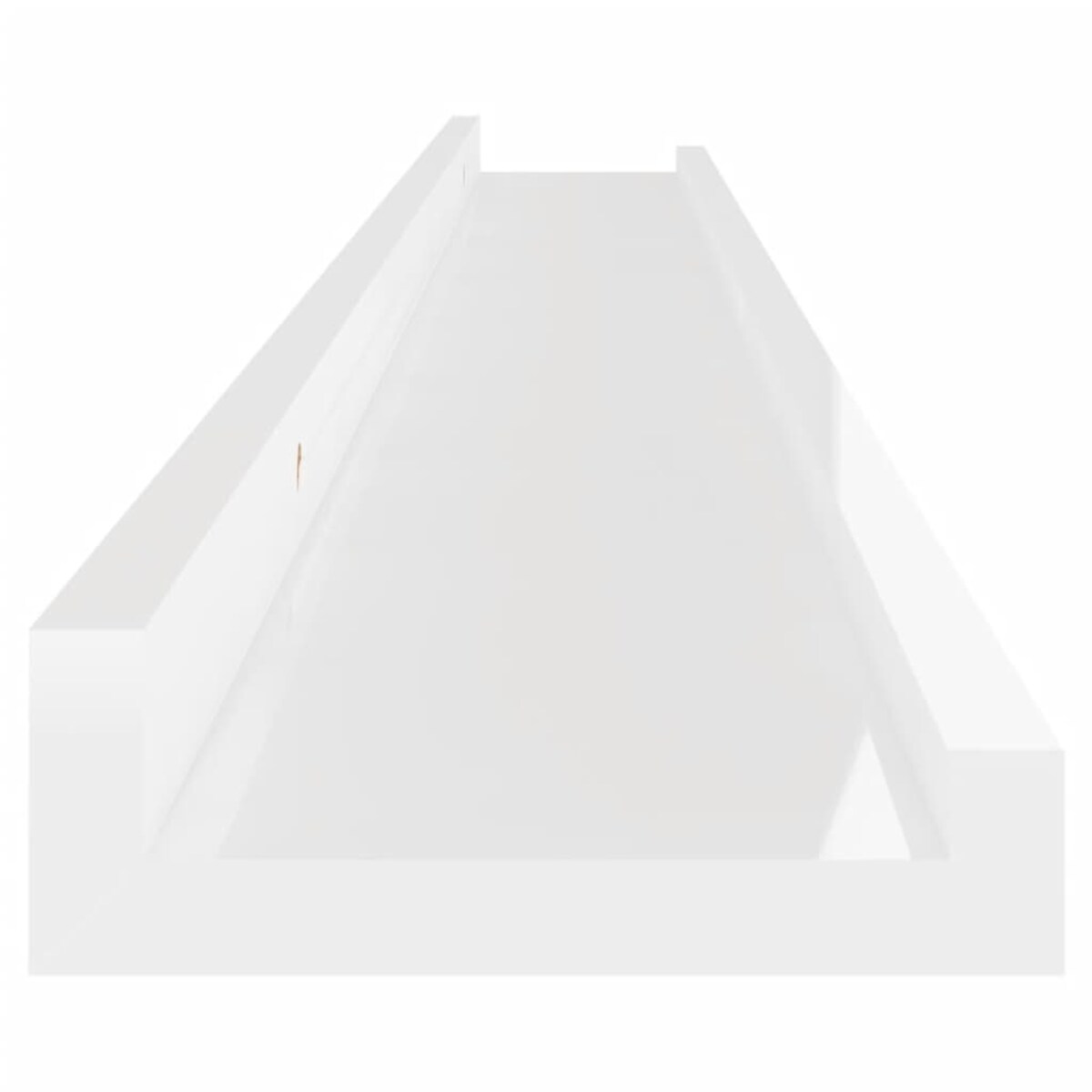 vidaXL Półki ścienne, 2 szt., wysoki połysk, białe, 100x9x3 cm