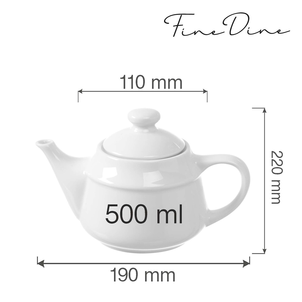 Dzbanek do herbaty Bianco 500 ml