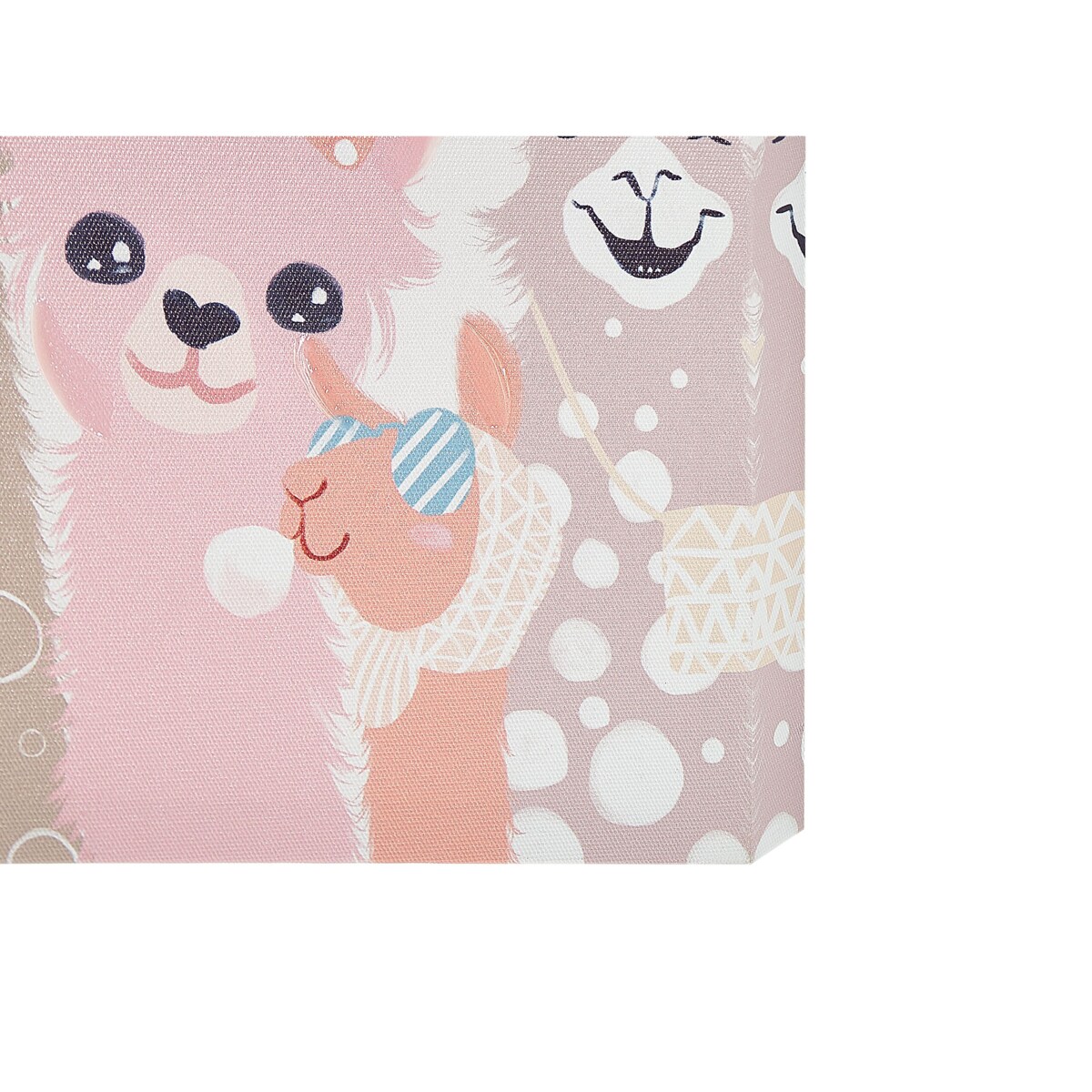 Zestaw 3 obrazów na płótnie zwierzęta 30 x 30 cm kolorowy TILLIA