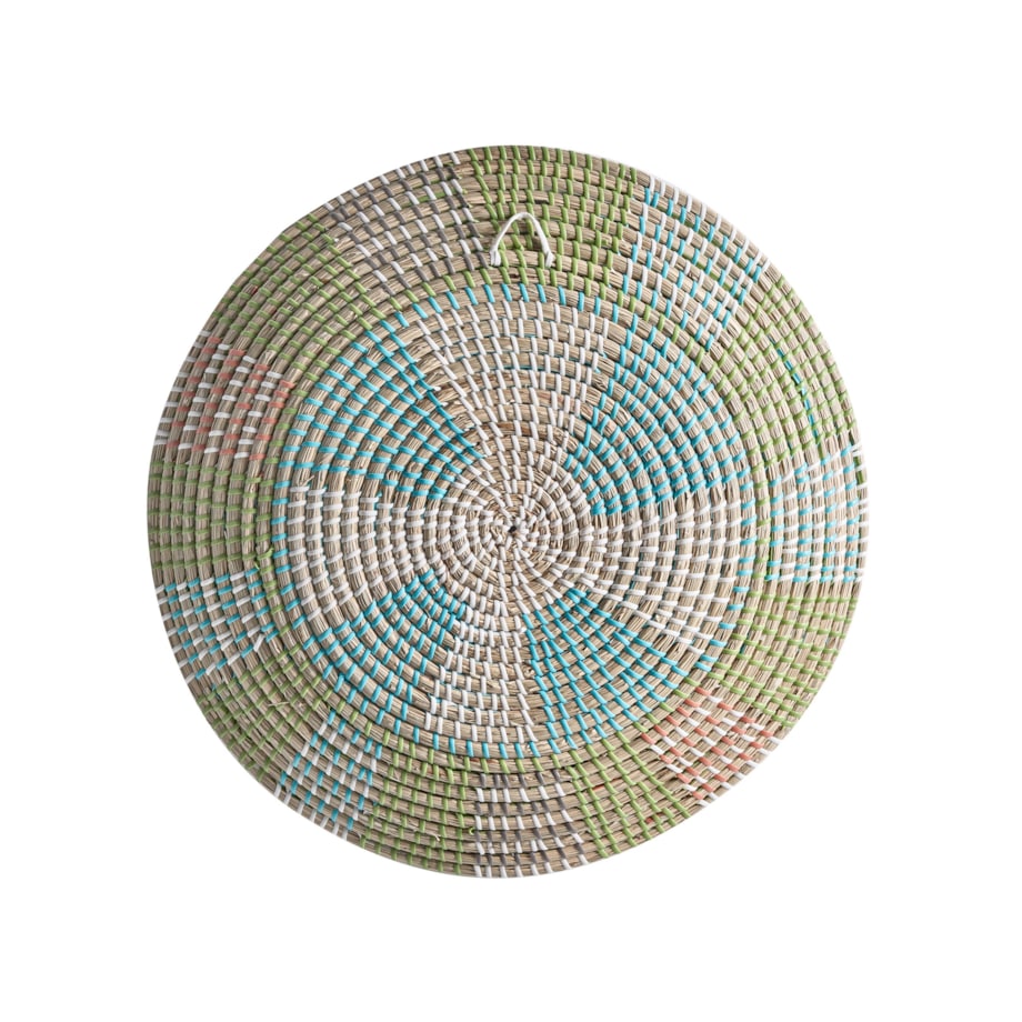 Zestaw 5 dekoracji ściennych z trawy morskiej wielokolorowy SONLA