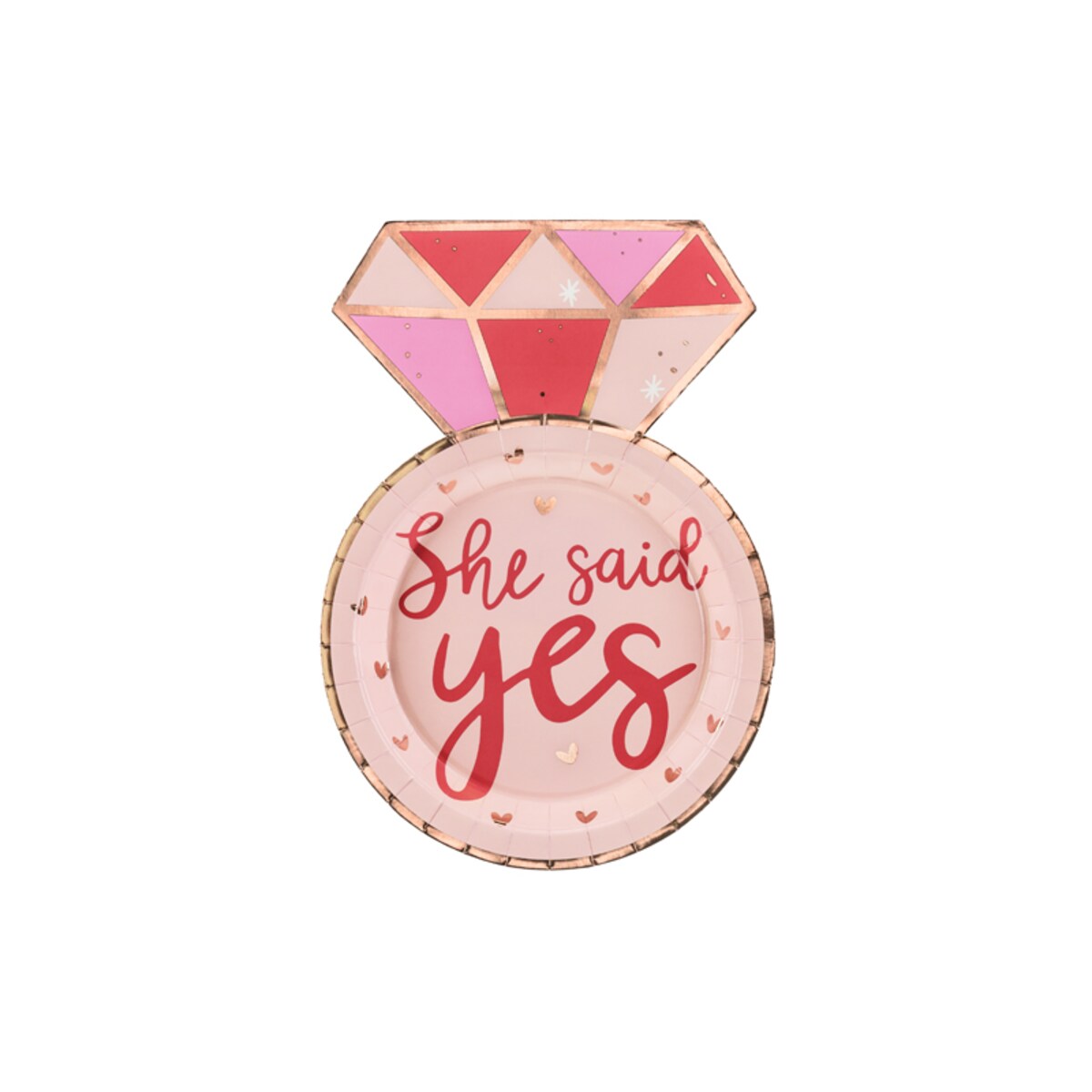 Talerzyki Pierścionek, mix, 18x25.5cm (1 op. / 6 szt.)