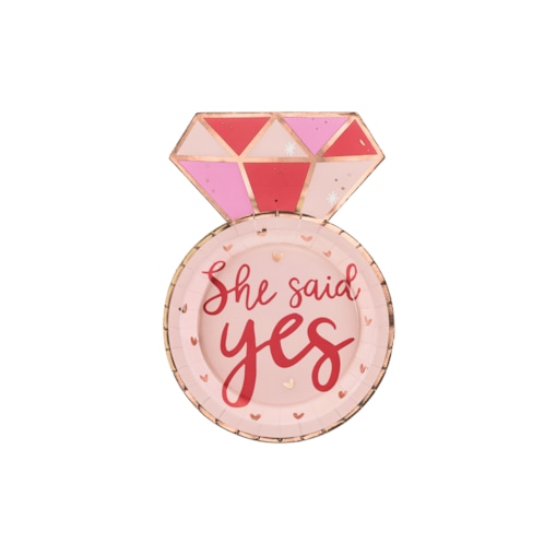 Talerzyki Pierścionek, mix, 18x25.5cm (1 op. / 6 szt.)