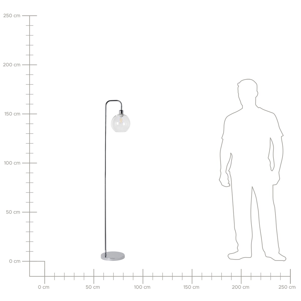 Lampa podłogowa OKAVANGO Metal Srebrny