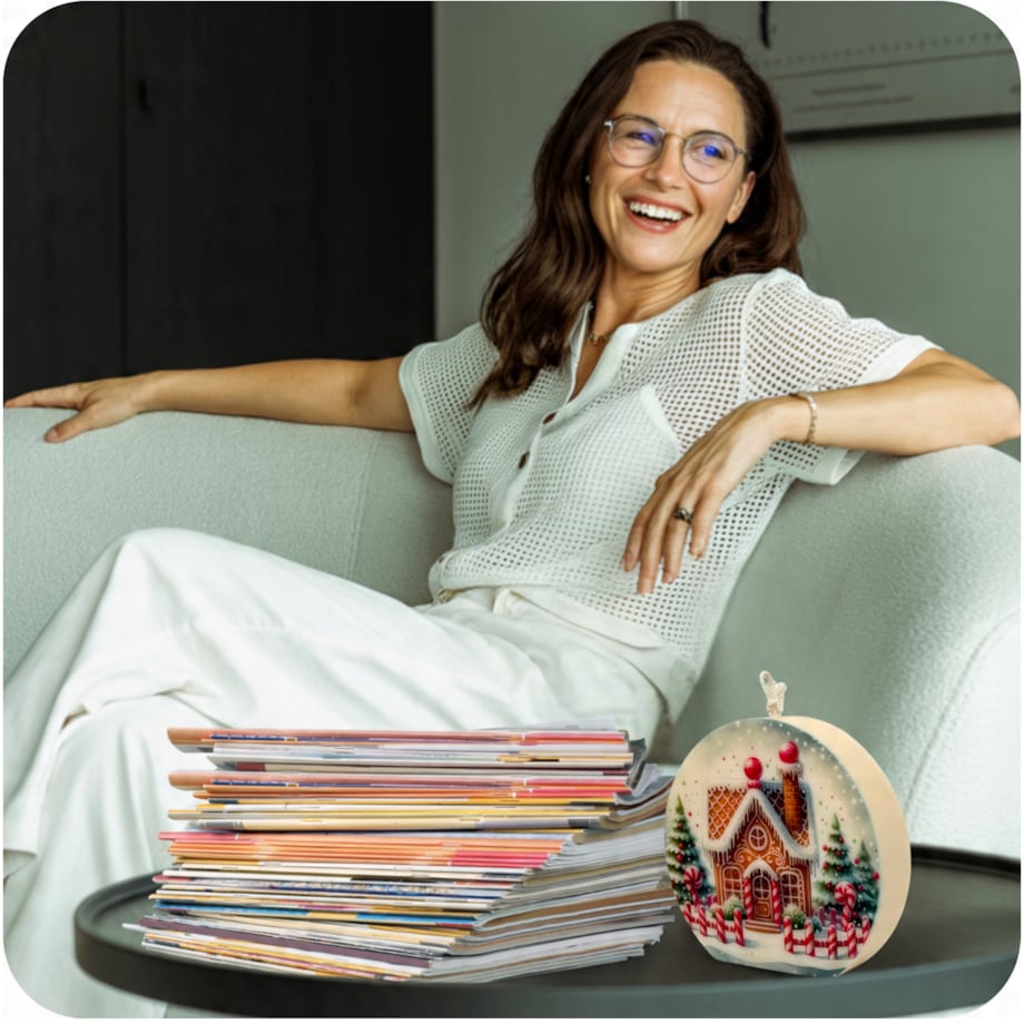 Prezent na Święta Świeca Piernikowy Domek Świeczka Sojowa Dekoracyjna EKO