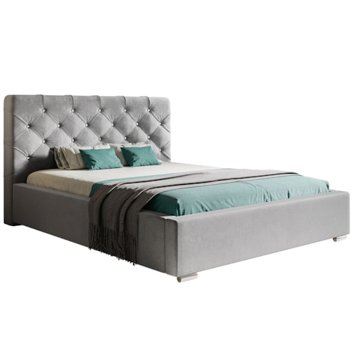 Łóżko z pojemnikiem 120x200 BEN 11 - szare