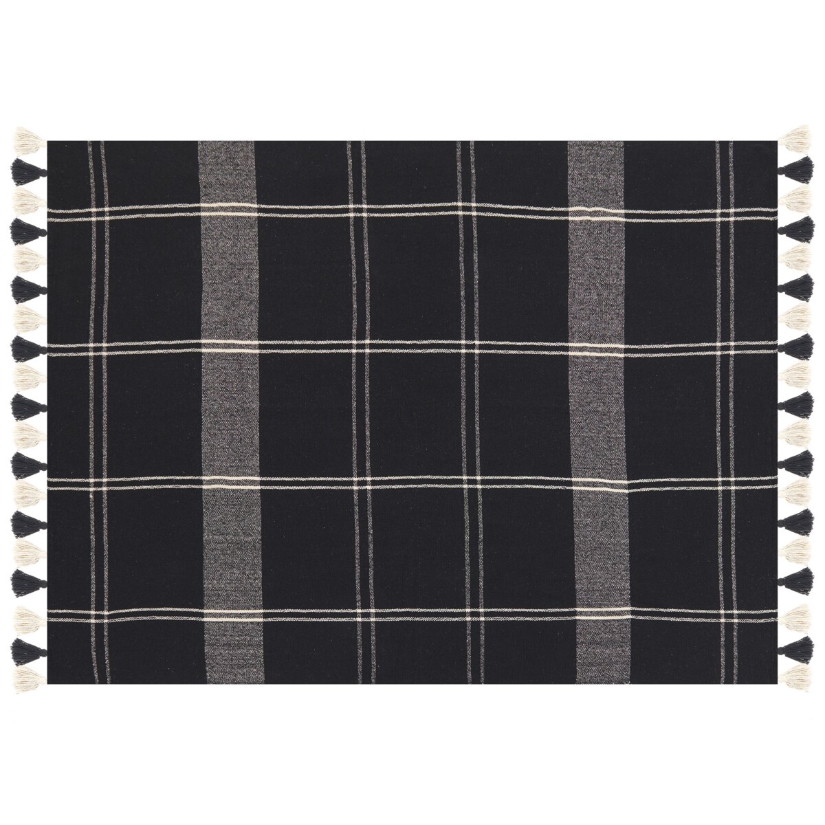 Koc bawełniany 130 x 170 cm czarny KULAC