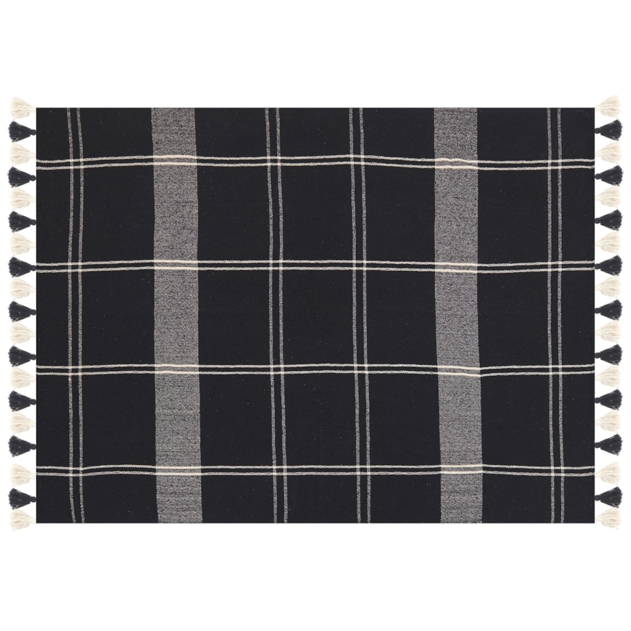 Koc bawełniany 130 x 170 cm czarny KULAC