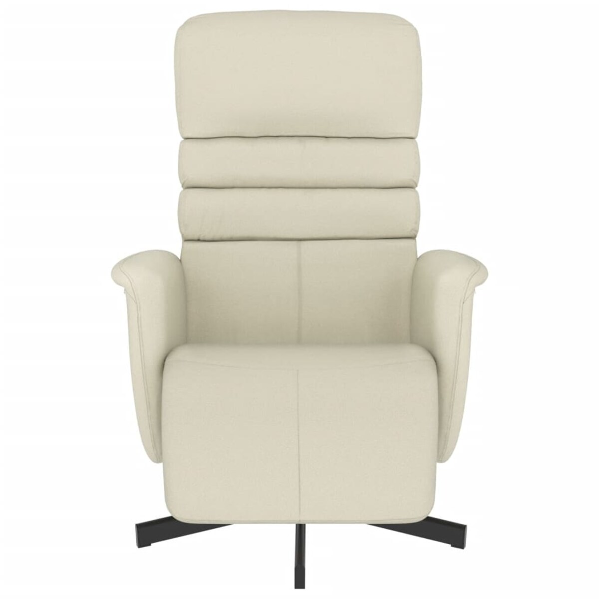 vidaXL Rozkładany fotel z podnóżkiem, kremowy, sztuczna skóra