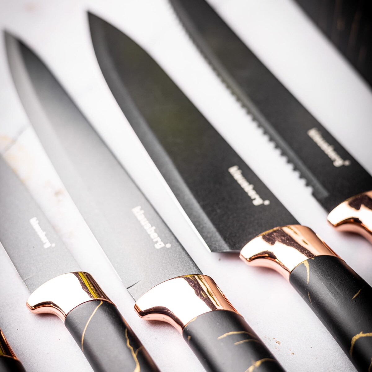 Zestaw noży kuchennych w bloku 5 elementów noże KLAUSBERG