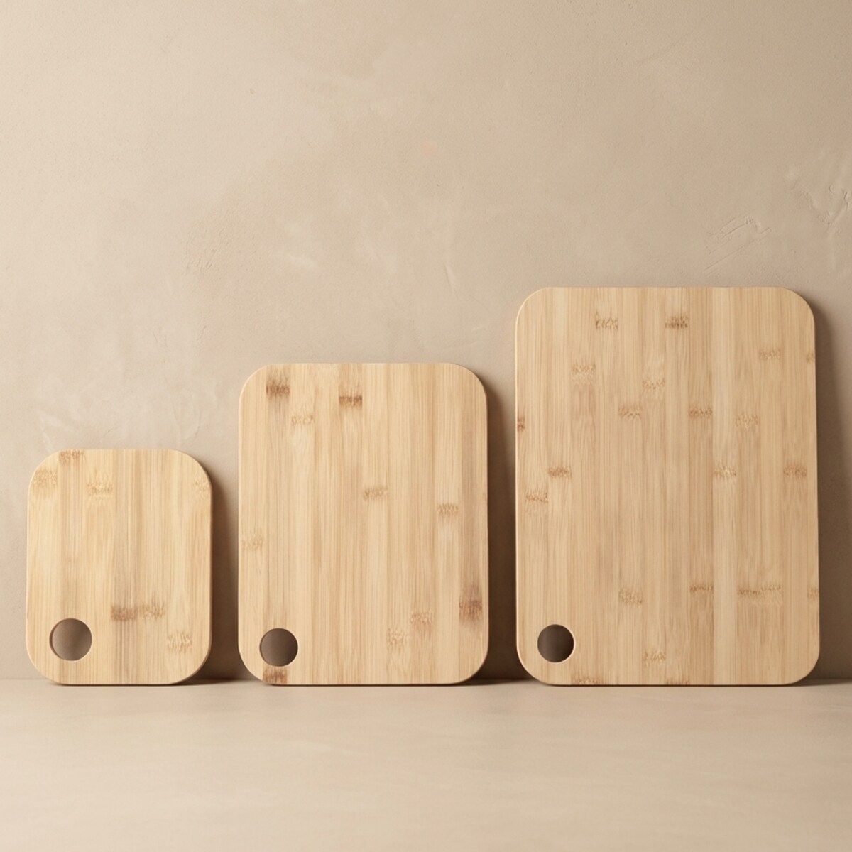 Bambusowe deski do krojenia TRIS, zestaw 3 sztuki w różnych rozmiarach