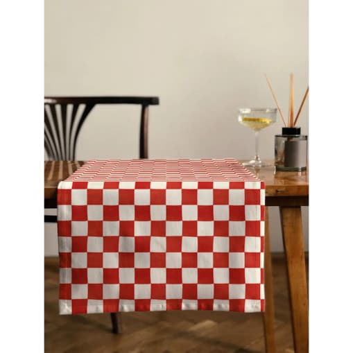 Bieżnik świąteczny - czerwona krata - 40x250