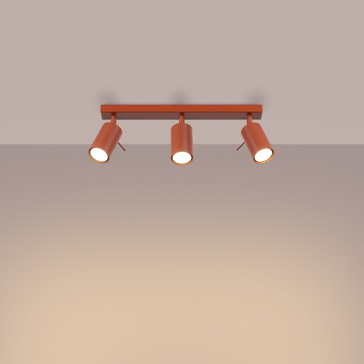 Plafon RING 3L ochra czerwona