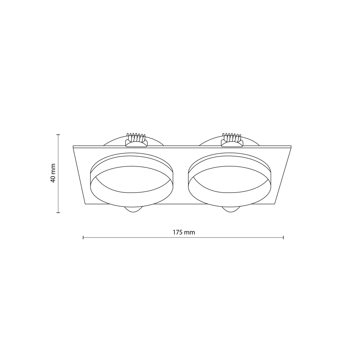 Oprawa wpuszczana czarna podwójna JET BLACK EYE 6925 TK Lighting GU10 IP20