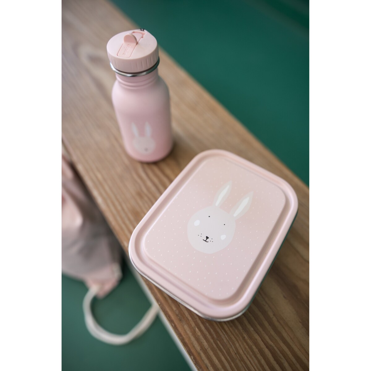 Mały stalowy lunch box - Królik