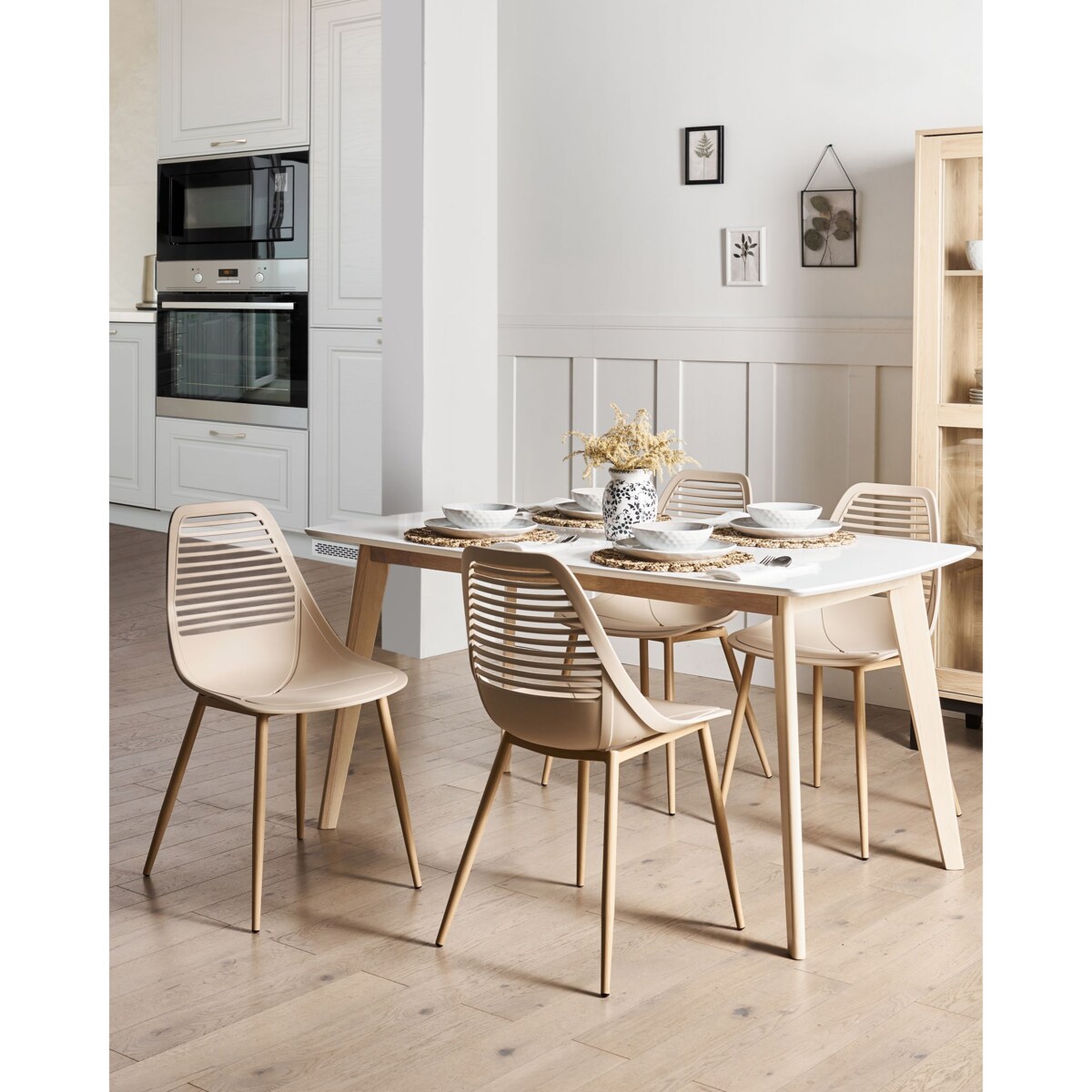 Zestaw 4 krzeseł MONTELLO Beżowy