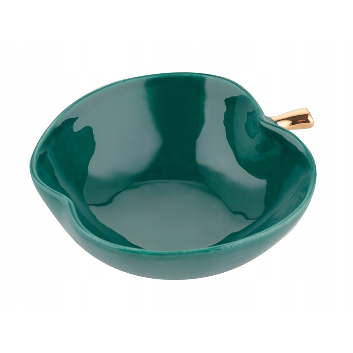 Talerz Dekoracyjny Jabłko Zielony Miska Ozdobna Glamour Ceramiczna 13cm