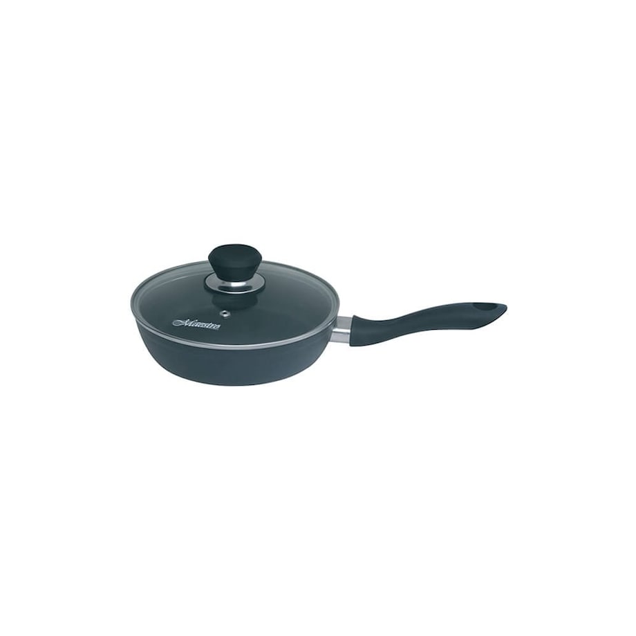 Patelnia z pokrywką indukcja gaz 24cm czarna MAESTRO