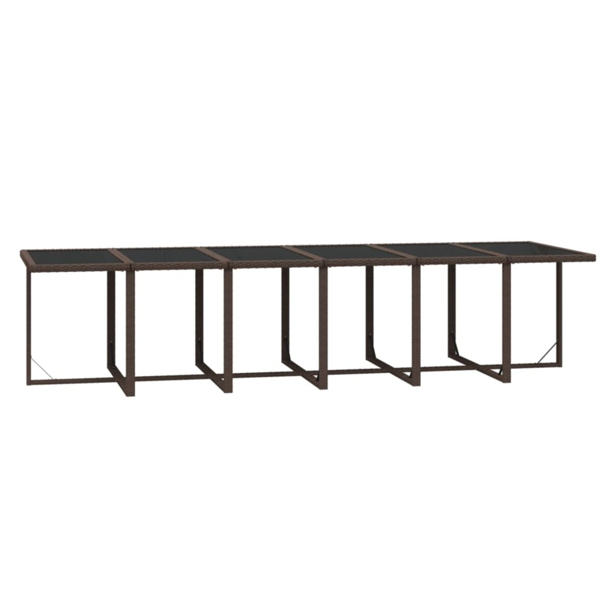 vidaXL 13-cz. zestaw mebli ogrodowych z poduszkami, polirattan, brąz